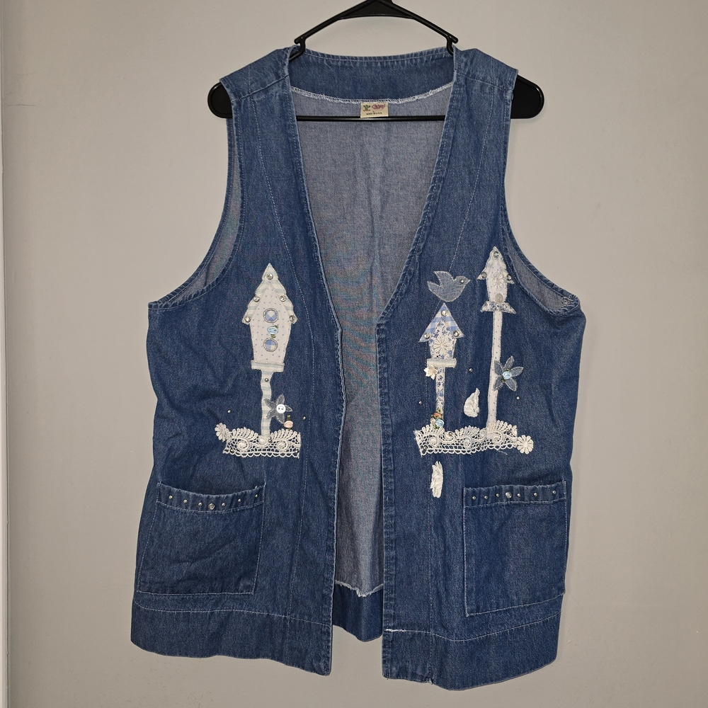 🌟 Cactus California Vintage Blue Denim Vest